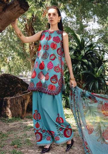 Embroidered Lawn Shirt With Voil Dupatta