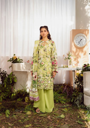 Embroidered Lawn Shirt With Voil Dupatta