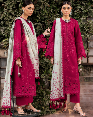 Embroidered Lawn 3pc suit