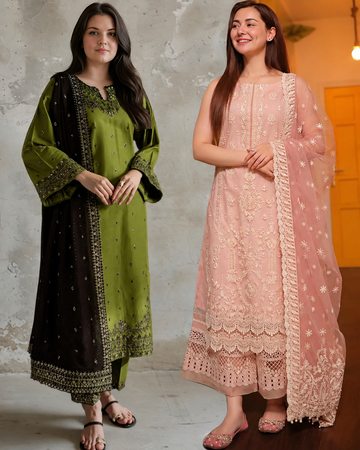 Embroidered Lawn 3pc suit