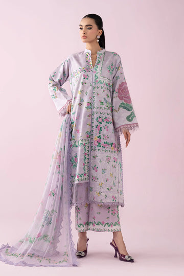 Embroidered Lawn Shirt With Voil Dupatta