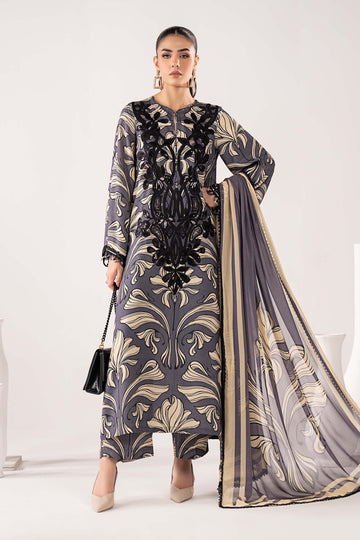 Embroidered Lawn Shirt With Voil Dupatta