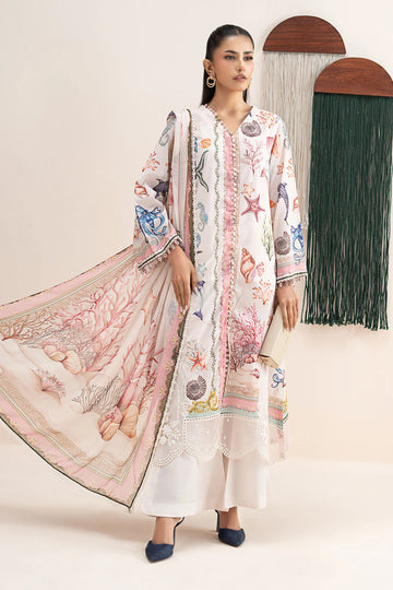 Embroidered Lawn Shirt With Voil Dupatta