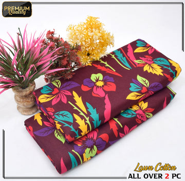 2 Piece Soft | Lightweight & Stylish Printed  Lawn Cotton Suit - BDF#108