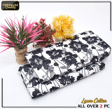 2 Piece Soft | Lightweight & Stylish Printed  Lawn Cotton Suit - BDF#125
