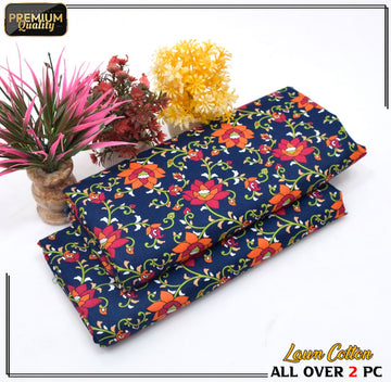 2 Piece Soft | Lightweight & Stylish Printed  Lawn Cotton Suit - BDF#130