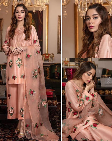 Summer Embroidered 3-piece  light pink
