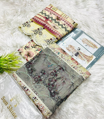 Lawn Chiken Kari 3 Piece Suit