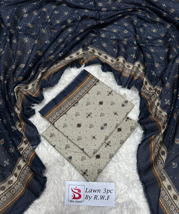 Printed Lawn 3 Piece Suit