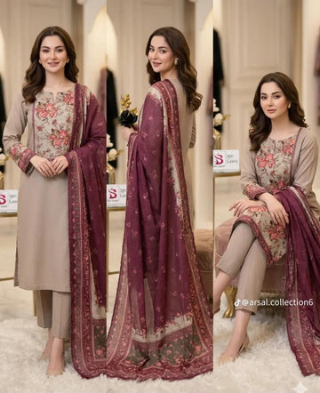 KP-01  Print Lawn 3-Piece Suit