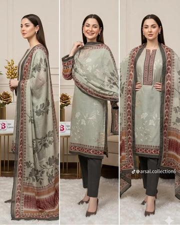 kp-04  Print Lawn 3-Piece Suit