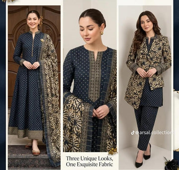 KP-09  Print Lawn 3-Piece Suit