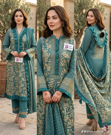 KP-11  Print Lawn 3-Piece Suit