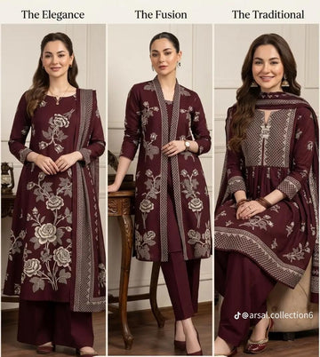 KP-16  Print Lawn 3-Piece Suit
