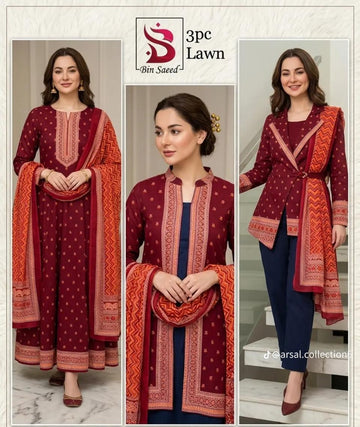 KP-17  Print Lawn 3-Piece Suit