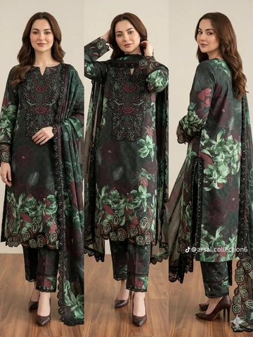 KP-25  Print Lawn 3-Piece Suit