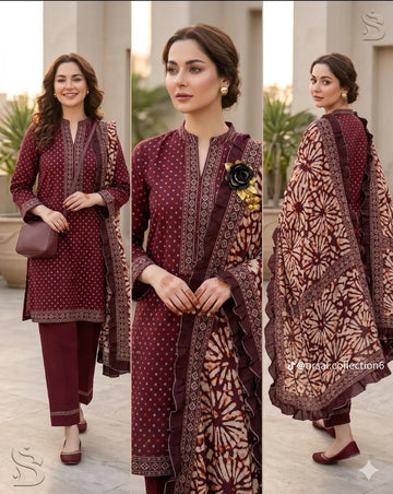 KP-30  Print Lawn 3-Piece Suit