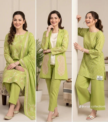 KP-36  Print Lawn 3-Piece Suit
