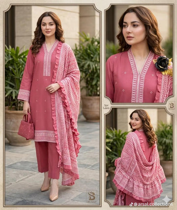 KP-39  Print Lawn 3-Piece Suit
