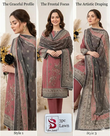 KP-40  Print Lawn 3-Piece Suit