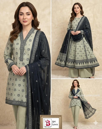 KP-42  Print Lawn 3-Piece Suit