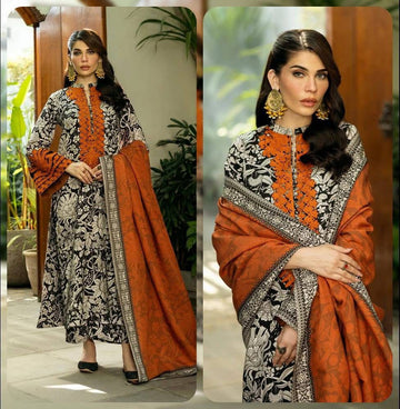 Embroidered Lawn 3pc suit