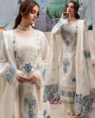 Embroidered Lawn 3pc suit