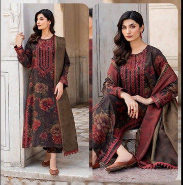 Embroidered Lawn 3pc suit