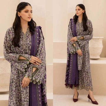 Embroidered Lawn 3pc suit