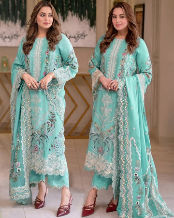 Embroidered Lawn 3pc suit