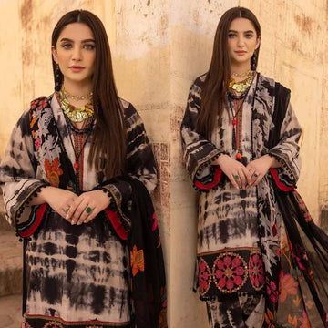 Embroidered Lawn 3pc suit