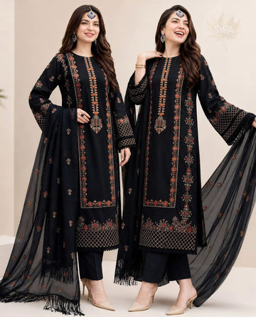 Embroidered Lawn 3pc suit