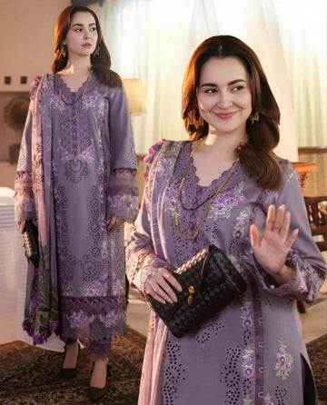 Embroidered Lawn 3pc suit