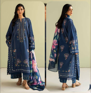 Embroidered Lawn 3pc suit