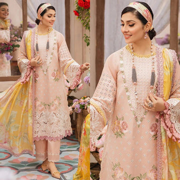 Embroidered Lawn 3pc suit