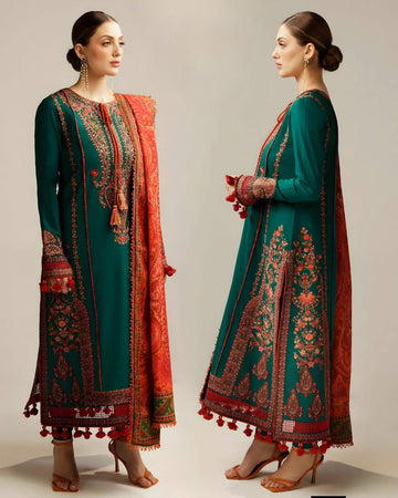 Embroidered Lawn 3pc suit