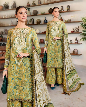 Embroidered Lawn 3pc suit