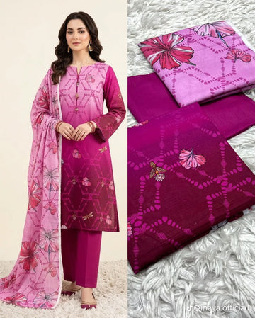 Embroidered Lawn 3-Pc Suit