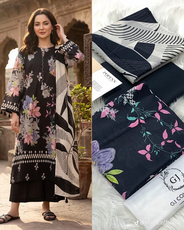 Embroidered Lawn 3-Pc Suit