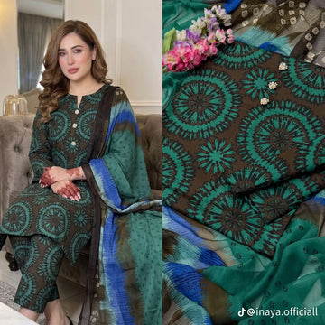 Embroidered Lawn 3-Pc Suit