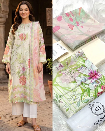 Embroidered Lawn 3-Pc Suit