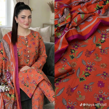 Embroidered Lawn 3-Pc Suit