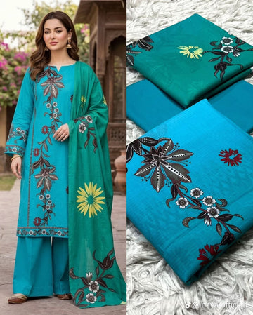 Embroidered Lawn 3-Pc Suit