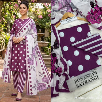 Embroidered Lawn 3-Pc Suit