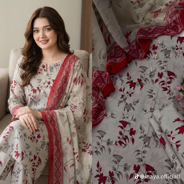 Embroidered Lawn 3-Pc Suit