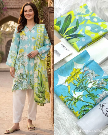 Embroidered Lawn 3-Pc Suit