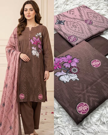 Embroidered Lawn 3-Pc Suit