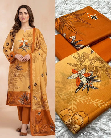 Embroidered Lawn 3-Pc Suit