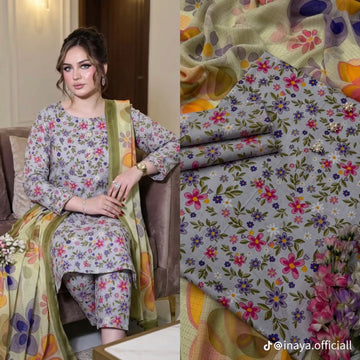 Embroidered Lawn 3-Pc Suit