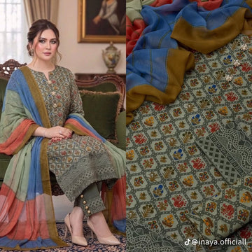 Embroidered Lawn 3-Pc Suit